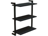 Prateleira Suspensa de MDP e Aço Preta Indusat D7 Home 40cm - 1