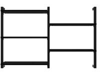 Prateleira Suspensa de MDP e Aço Preto Indusat D7 Home 60cm - 3