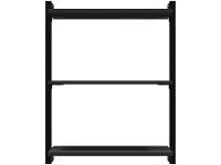 Prateleira Suspensa de MDP e Aço Preta Indusat D7 Home 80cm - 3