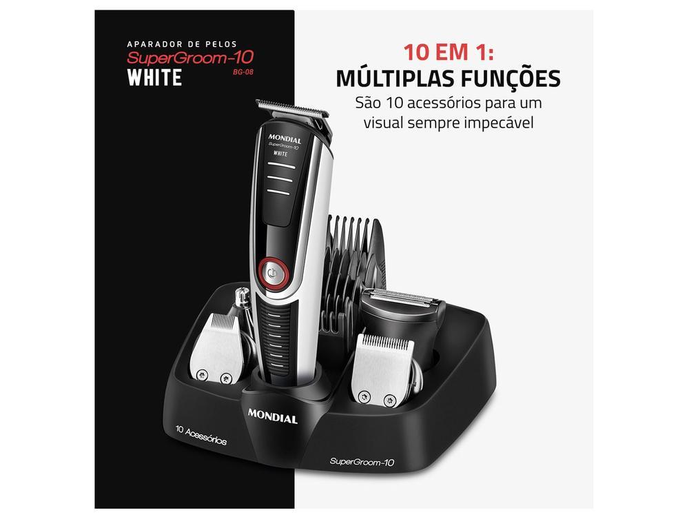 Aparador de Pelos Mondial Super Groom 10 BG-08 com Acessórios 78605-01 - 2