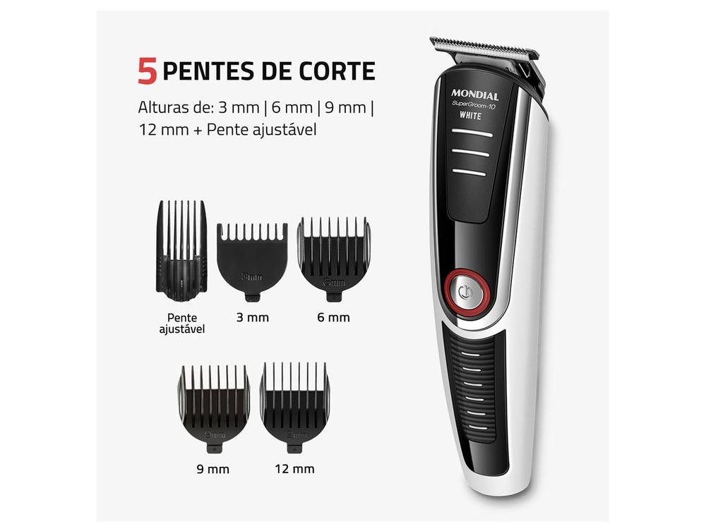 Aparador de Pelos Mondial Super Groom 10 BG-08 com Acessórios 78605-01 - 3