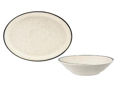 Conjunto para Servir Oxford Brisa 2 Peças de Cerâmica