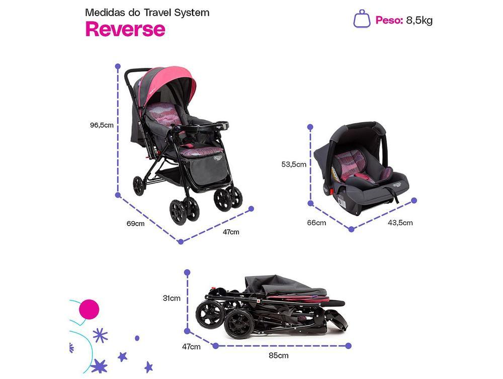 Carrinho de Bebê com Bebê Conforto Cosco Kids Reverse 0 a 15kg - 8