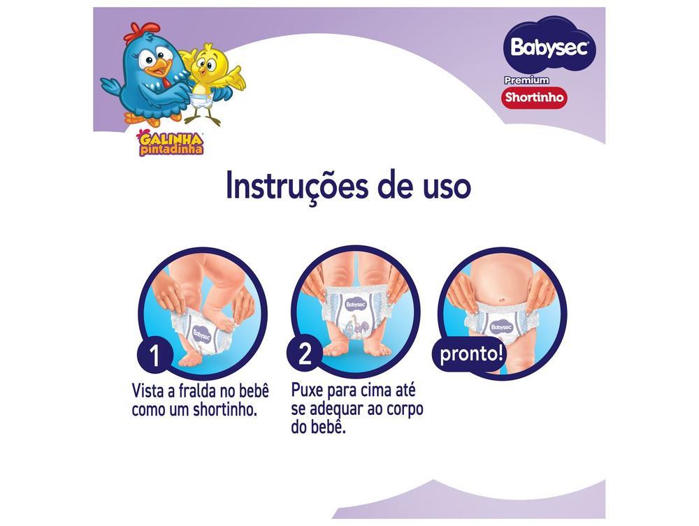 Fralda Shortinho BabySec Premium Galinha Pintadinha XXXG 19kg 16 Unidades - 5