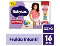 Fralda Shortinho BabySec Premium Galinha Pintadinha XXXG 19kg 16 Unidades - 2