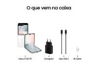 Smartphone Samsung Galaxy Z Flip7 FE 256GB Branco 5G  8GB RAM Tela  6,7" Câm. Dupla + Selfie 10MP - 5