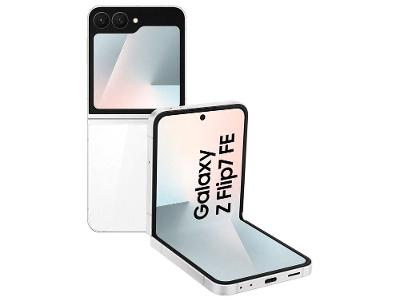 Smartphone Samsung Galaxy Z Flip7 FE 128GB Branco 5G  8GB RAM Tela 6,7" Câm. Dupla + Selfie 10MP