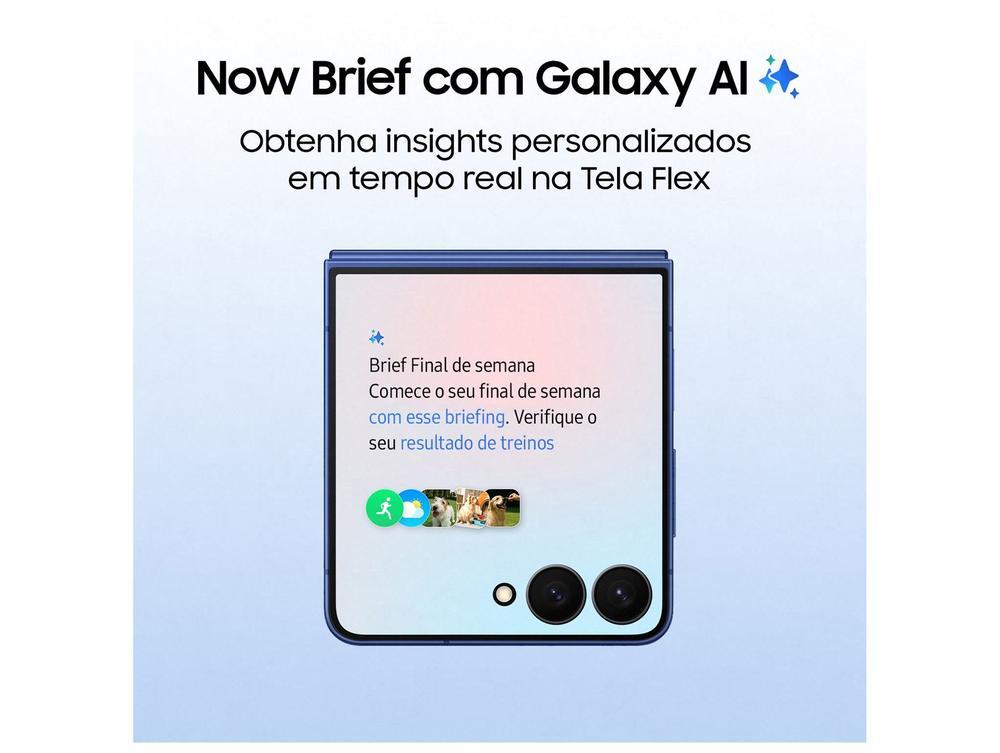 Smartphone Samsung Galaxy Z Flip7 512GB Azul 5G Tela 6,9" Câm. Dupla 50MP Galaxy AI - 6