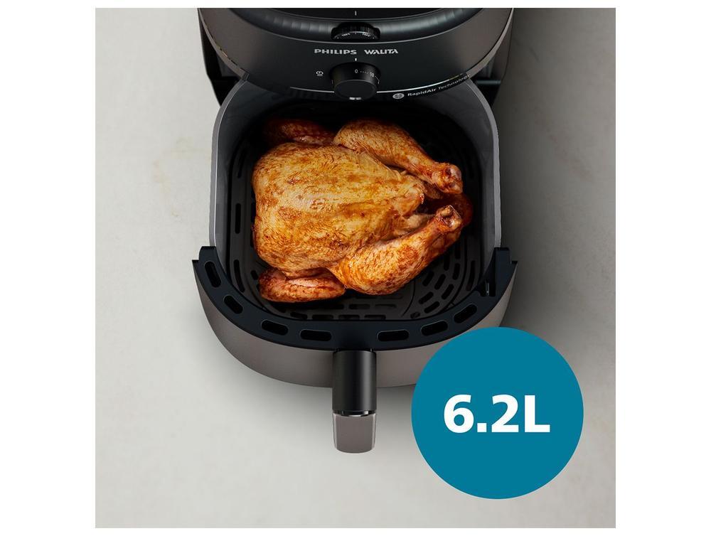 Air Fryer Philips Walita Série 1000 NA130/00 Preto com Timer 6,2L - 2