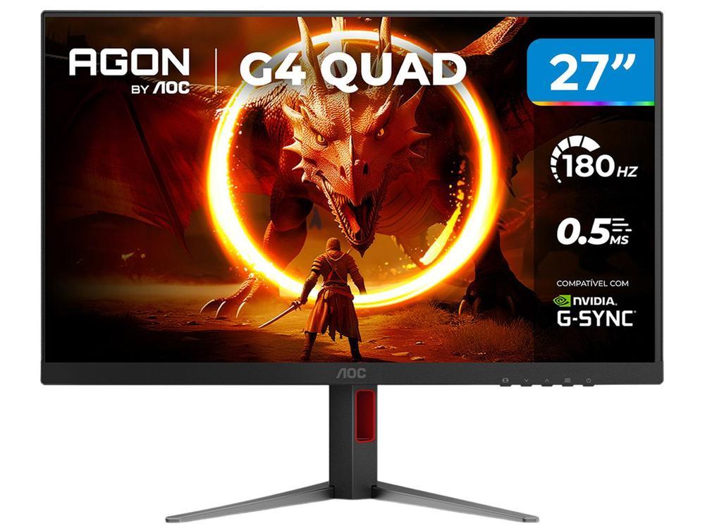 Monitor Gamer AOC Gaming Q27G4F 27" QHD 180Hz IPS 0,5ms HDMI G-Sync Q27G4F/57 - 1