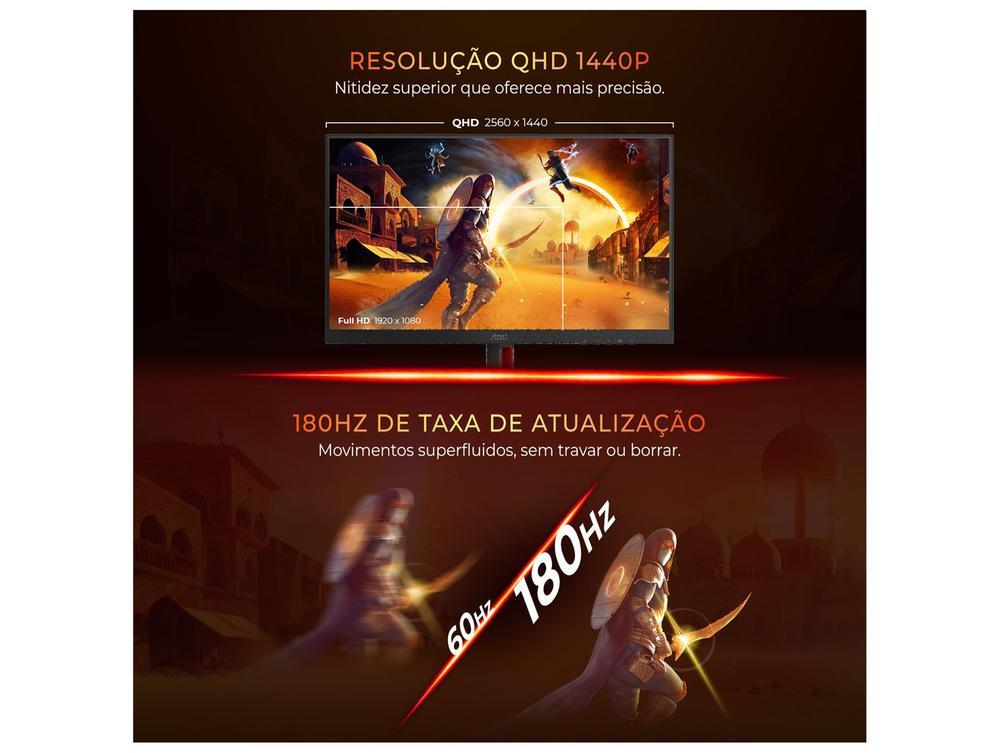 Monitor Gamer AOC Gaming Q27G4F 27" QHD 180Hz IPS 0,5ms HDMI G-Sync Q27G4F/57 - 3