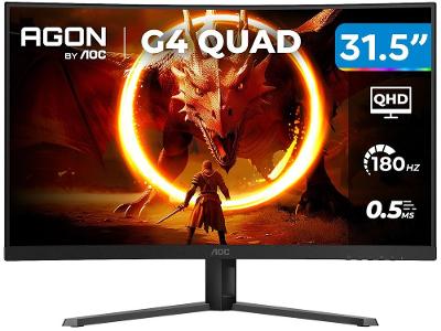 Monitor Gamer AOC Gaming 32" QHD 180Hz VA 0,5ms HDMI DisplayPort