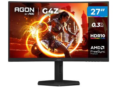 Monitor Gamer Curvo AOC Gaming C27G4Z/P 27" Full HD 300Hz 0,3ms HDMI C27G4Z/P/57