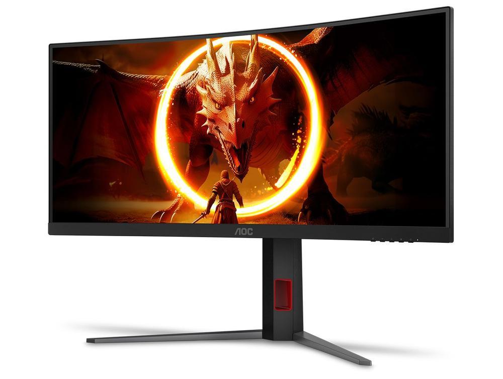 Monitor Gamer Curvo AOC Gaming U34G4C 34" WQHD 180Hz 0,5ms HDMI DisplayPort FreeSync U34G4C/57 - 3
