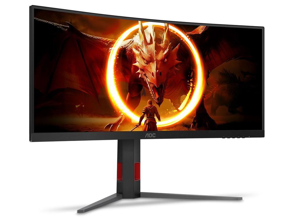 Monitor Gamer Curvo AOC Gaming U34G4C 34" WQHD 180Hz 0,5ms HDMI DisplayPort FreeSync U34G4C/57 - 5