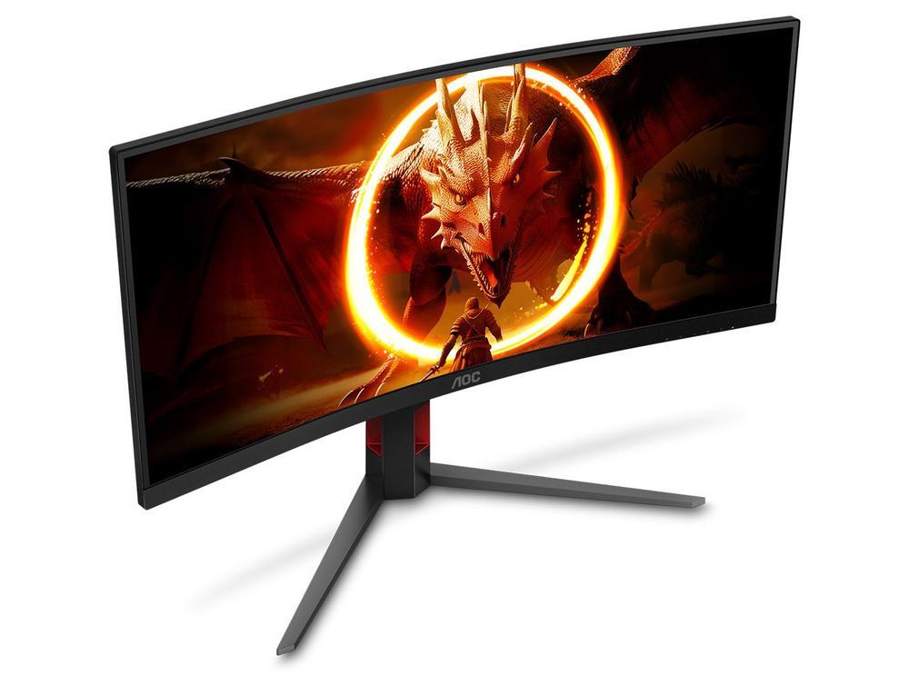 Monitor Gamer Curvo AOC Gaming U34G4C 34" WQHD 180Hz 0,5ms HDMI DisplayPort FreeSync U34G4C/57 - 6