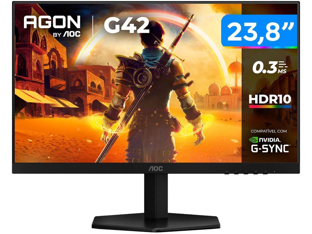 Monitor Gamer AOC Gaming 24G42HE 23,8" FHD 200Hz IPS 0,3ms HDMI DisplayPort NVIDIA G-Sync - 1