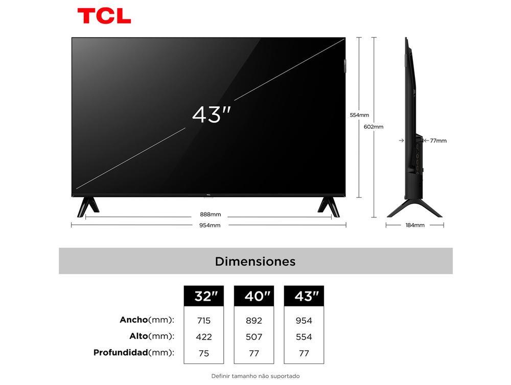 TV 43" TCL Full HD QLED 43S5K Google TV 2 HDMI - 4