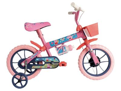 Bicicleta Infantil Aro 12 Verden 10509 Princy Rosa e Roxa com Rodinhas
