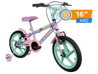 Bicicleta Infantil Aro 16 Verden 10511 A Casa Mágica da Gabby Lilás e Verde com Rodinhas Freio V-Brake - 2