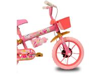 Bicicleta Infantil Aro 12 Verden 10501 Princy  Rosa e Dourada com Rodinhas