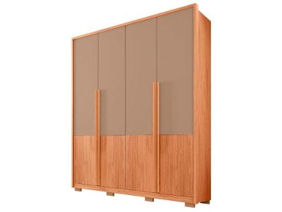 Guarda-roupa Solteiro 3 Gavetas 4 Portas Caemmun Francis