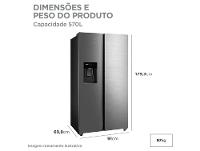 Geladeira/Refrigerador Midea Smart Sensor Frost Free Prata 570L MDRS761MYD461 - 8
