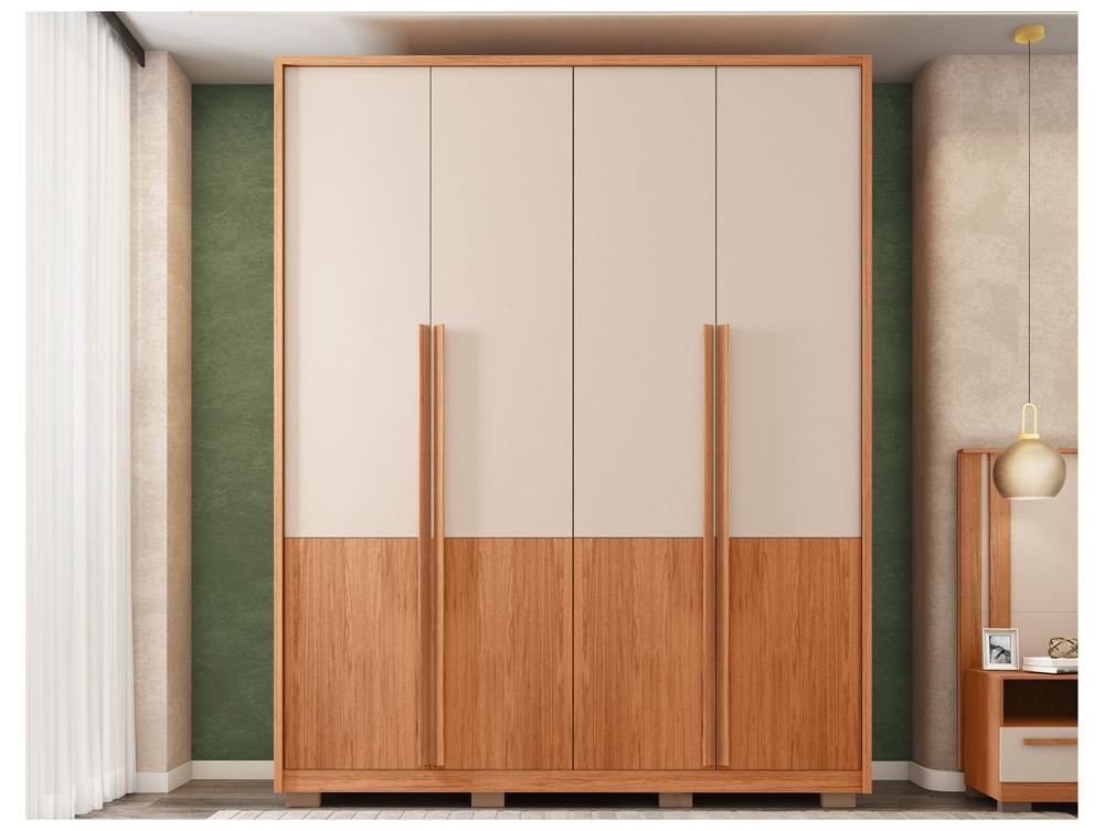 Guarda-roupa Solteiro 3 Gavetas 4 Portas Caemmun Francis - 6