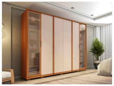 Guarda-roupa Casal 6 Gavetas 6 Portas Caemmun Coari