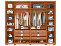 Guarda-roupa Casal 6 Gavetas 6 Portas Caemmun Coari - 5