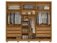 Guarda-roupa Casal com Espelho 6 Gavetas 3 Portas Moval Móveis Inspiração Arizona - 3