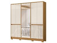 Guarda-roupa Casal com Espelho 4 Gavetas 10 Portas Moval Móveis Crystal Alasca - 6