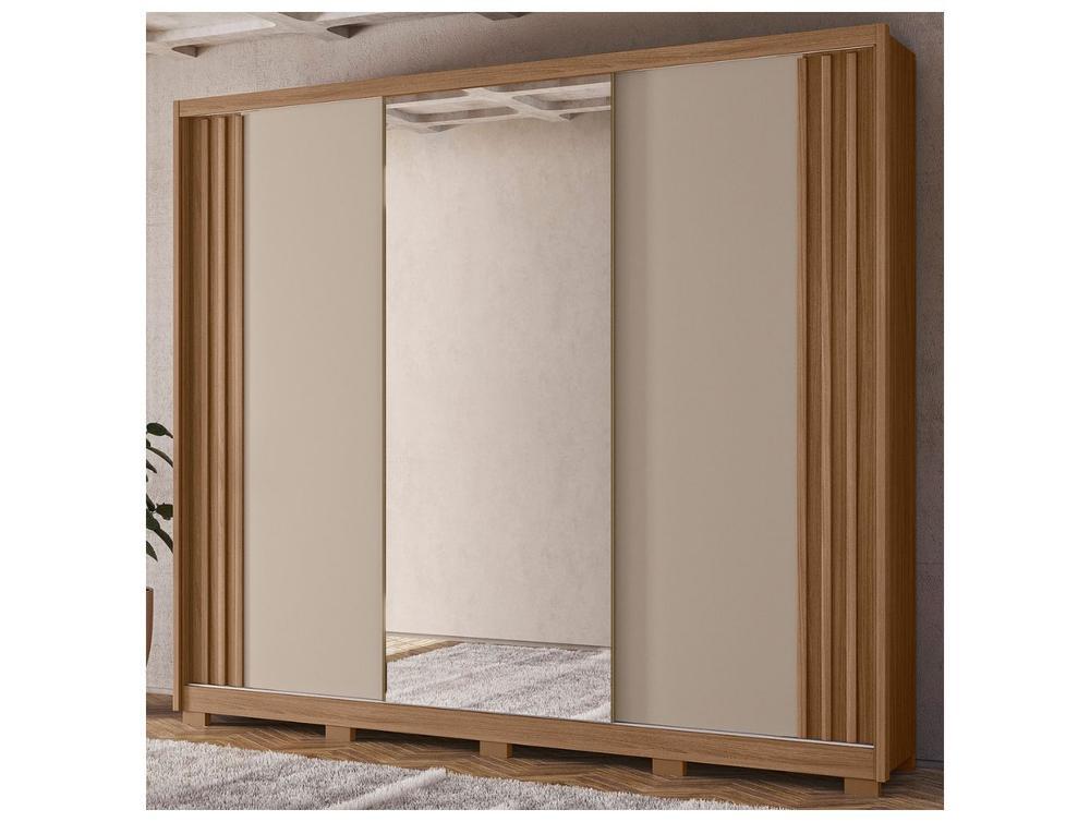 Guarda-roupa Casal com Espelho 6 Gavetas 3 Portas Moval Móveis Inspiração Arizona - 1