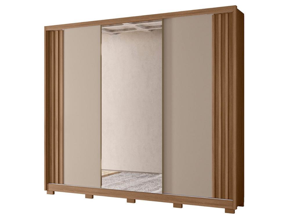 Guarda-roupa Casal com Espelho 6 Gavetas 3 Portas Moval Móveis Inspiração Arizona - 6