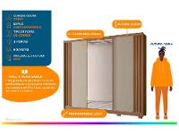 Guarda-roupa Casal com Espelho 6 Gavetas 3 Portas Moval Móveis Inspiração Arizona - 2