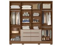 Guarda-roupa Casal com Espelho 6 Gavetas 6 Portas Moval Móveis Crystal San Francisco - 3