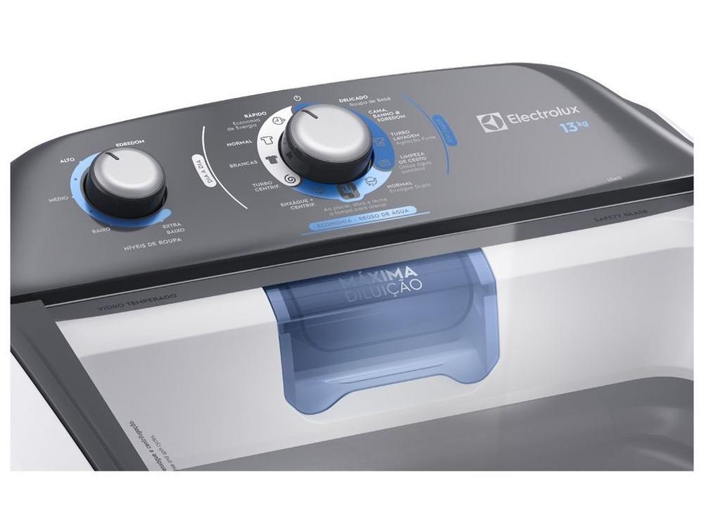 Lavadora de Roupas Electrolux 13kg Cesto Inox 10 Programas de Lavagem Branca Efficient LDA13 - 6