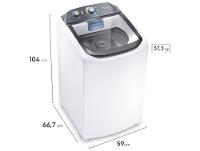 Lavadora de Roupas Electrolux 13kg Cesto Inox 10 Programas de Lavagem Branca Efficient LDA13 - 9