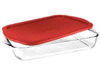 Travessa de Vidro com Tampa Retangular 41x6,5x26cm Pasabahce Borcam - 2