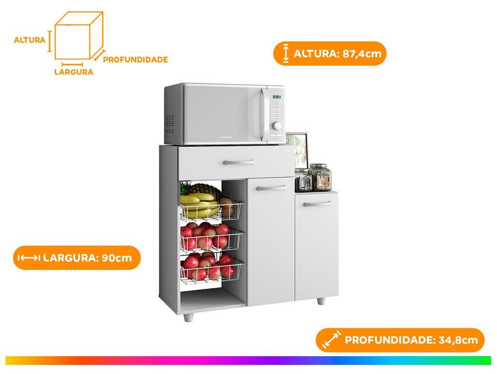 Armário com Fruteira 1 Gaveta 2 Portas Aramóveis Lia - 2