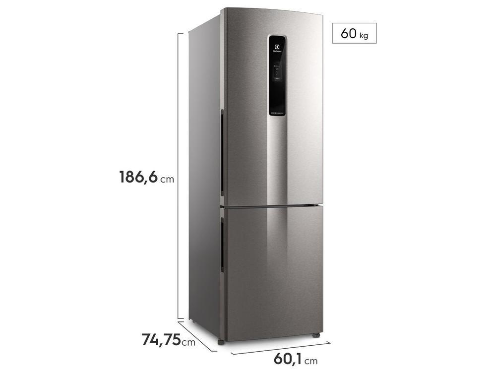 Geladeira/Refrigerador Electrolux Frost Free Inverse Inox Look 400L Efficient IB6S Bivolt - 6