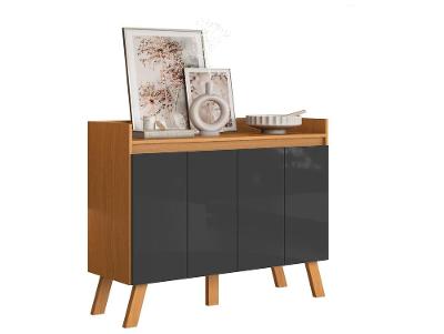 Aparador Buffet Moderno 4 Portas Aramóveis Lis