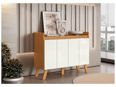 Aparador Buffet Moderno 4 Portas Aramóveis Lis