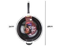 Panela Wok Antiaderente Fratelli Inox Profissional Preta 34cm - 5