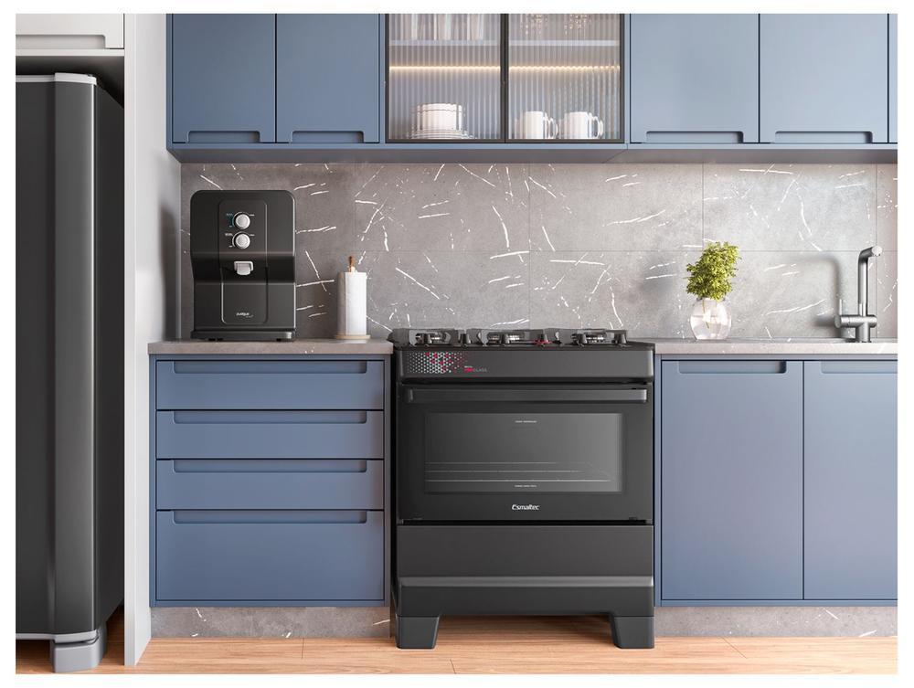 Fogão 5 Bocas Esmaltec Preto Mesa de Vidro Esmaltec Ideal Top Glass - 4