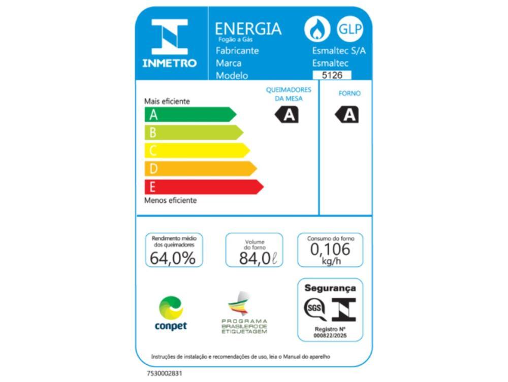Fogão 5 Bocas Esmaltec Preto Mesa de Vidro Esmaltec Ideal Top Glass - 8