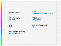 Fogão 5 Bocas Esmaltec Preto Mesa de Vidro Esmaltec Ideal Top Glass - 2