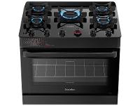 Fogão 5 Bocas Esmaltec Preto Mesa de Vidro Esmaltec Ideal Top Glass - 6