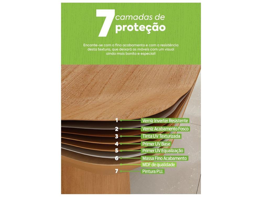 Mesa de Jantar 4 Cadeiras Retangular Frassino Móveis Lopas Celebrare - 3