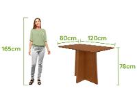 Mesa de Jantar 4 Cadeiras Retangular Frassino Móveis Lopas Celebrare - 5